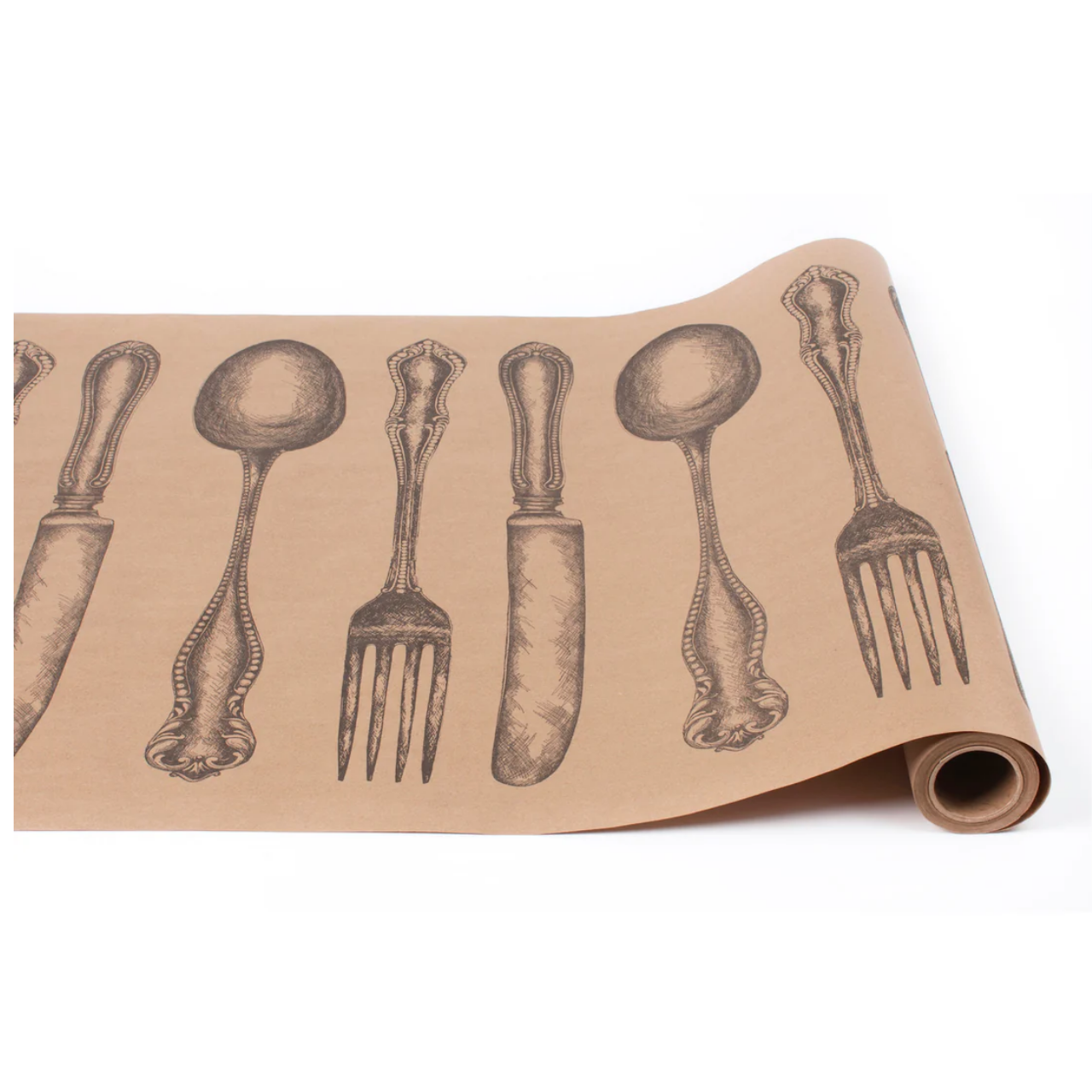 Kutlery On Kraft Table Runner