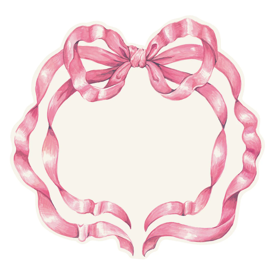 Pink Bow Paper Placemats