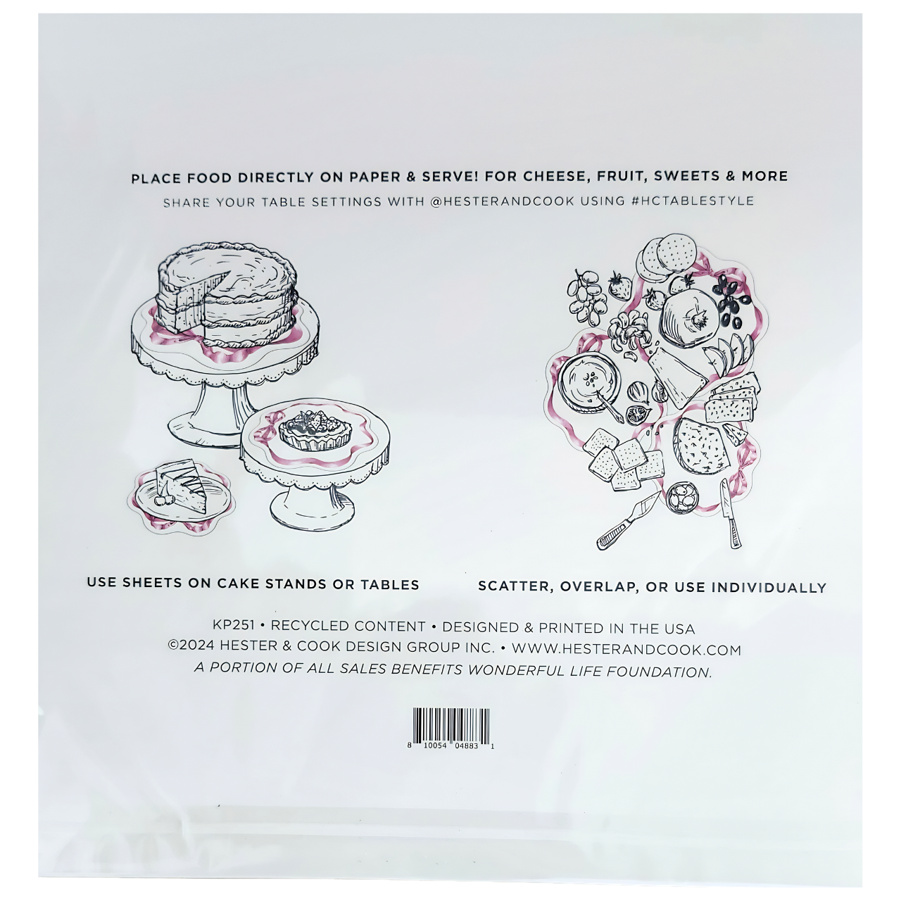 Pink Bow Paper Placemats